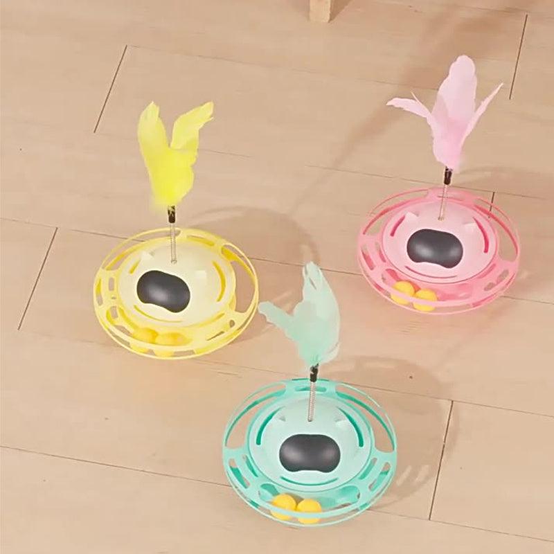 Cat Tumbler Feather Stick Toy