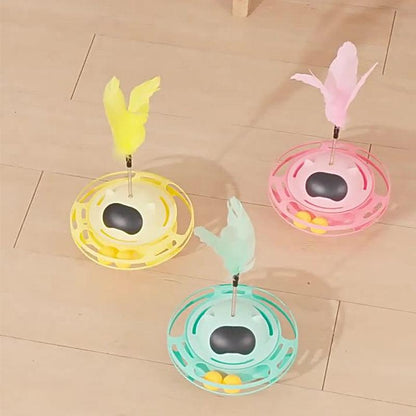 Cat Tumbler Feather Stick Toy