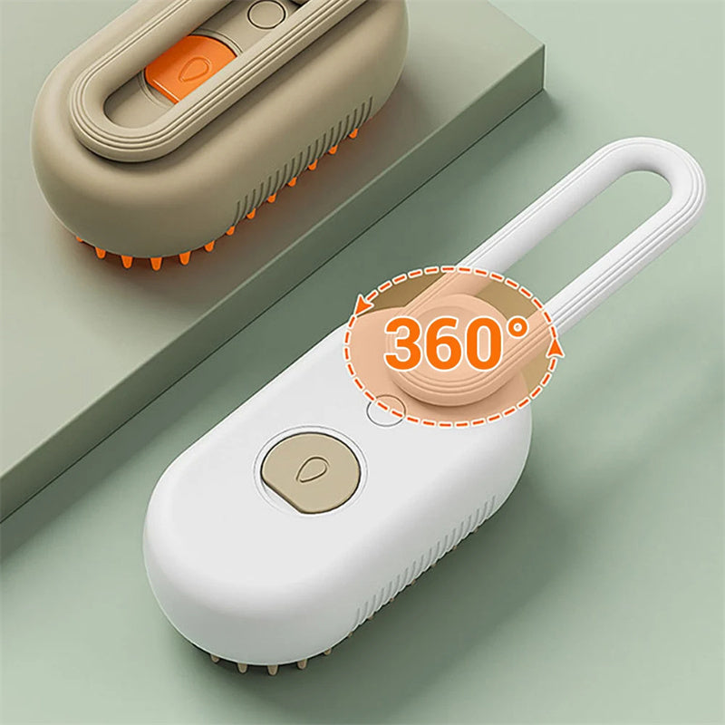3-in-1 Electric Cat & Dog Steam Brush – Pet Grooming & Hair Removal