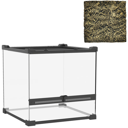 24L (6.3 Gallon) Vivarium with Rock Background