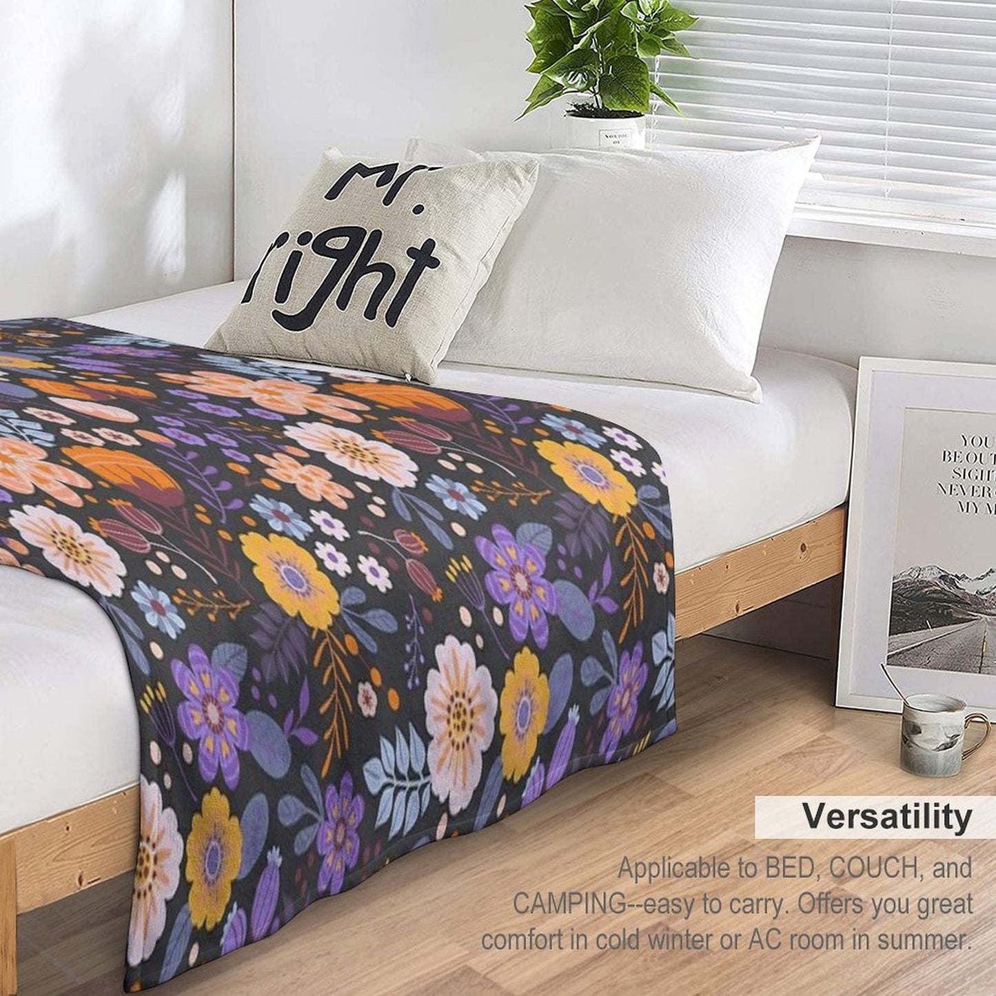 Floral Charm Throw Blanket