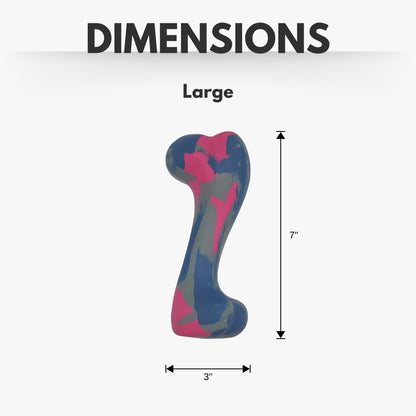 Natural Rubber Dog Bone Chew Toy – Durable & Safe, Fun & Interactive Play – Large