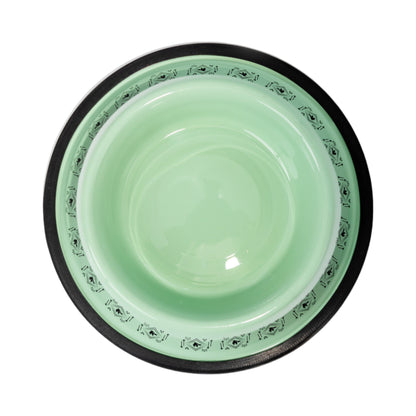 Non-Skid Boho Stainless Steel Dog Bowl – with Whimsical Unicorn Design, Silicone Base for Medium Dogs – 24oz