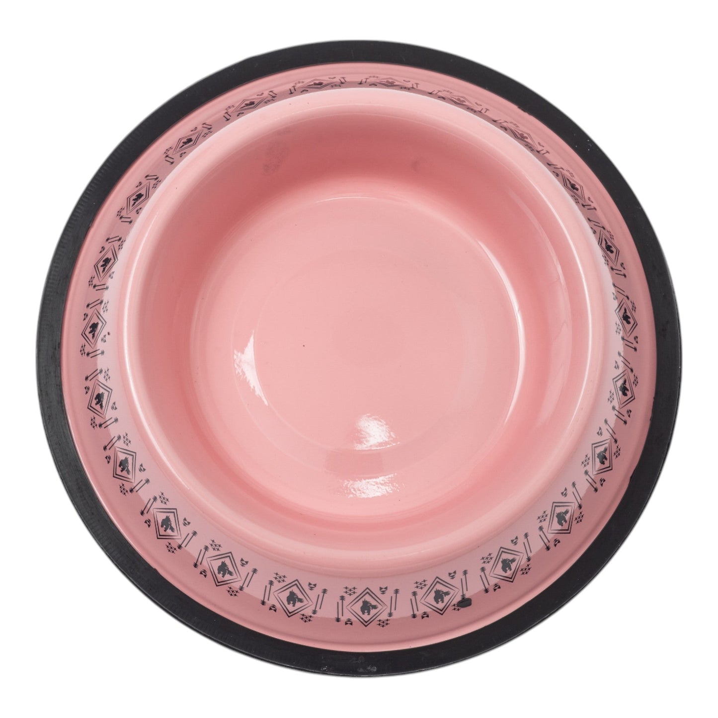 Non-Skid Boho Stainless Steel Dog Bowl – with Whimsical Unicorn Design, Silicone Base for Medium Dogs – 24oz