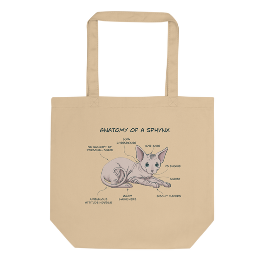 ANATOMY OF SPHYNX CAT - TOTE BAG