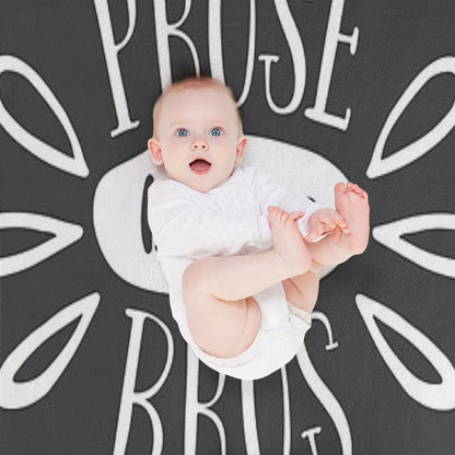 Prose Before Bros - White on Grey - Book Nerd Gift Throw Blanket