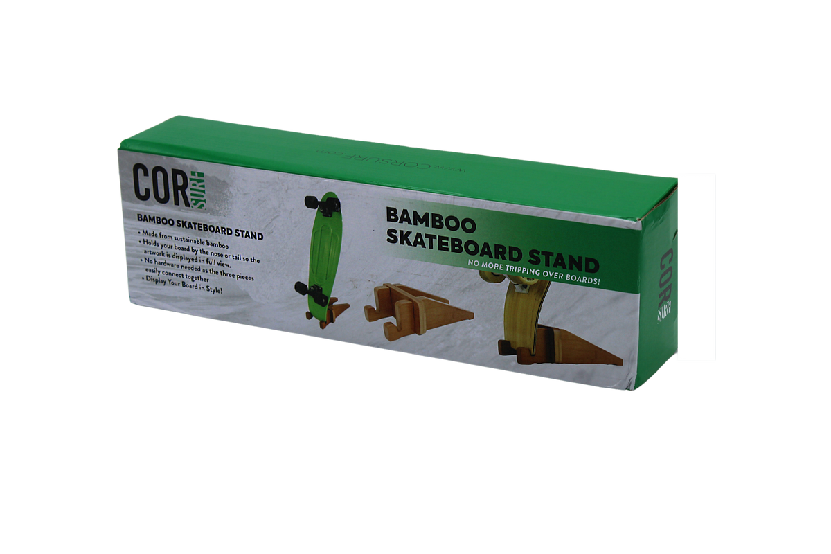 Bamboo Skateboard Floor Stand