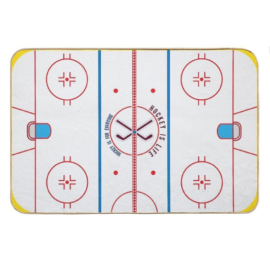 Hockey Is Life Rink Bath Mat