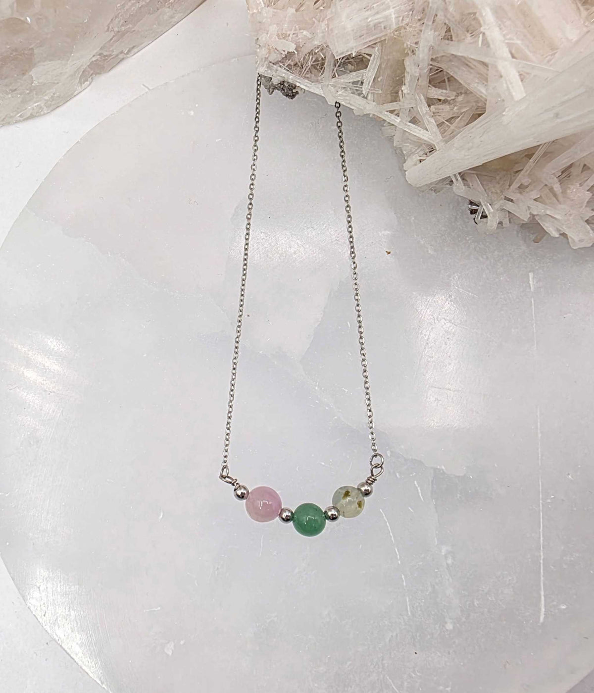 LEAD WITH LOVE - Kunzite, Green Aventurine, Prehnite Jewelry Set