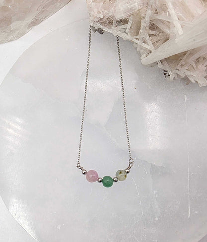 LEAD WITH LOVE - Kunzite, Green Aventurine, Prehnite Jewelry Set