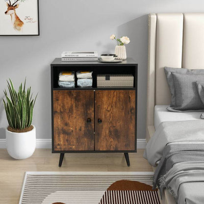 Rustic-Modern Cat Litter Cabinet with Extra Storage