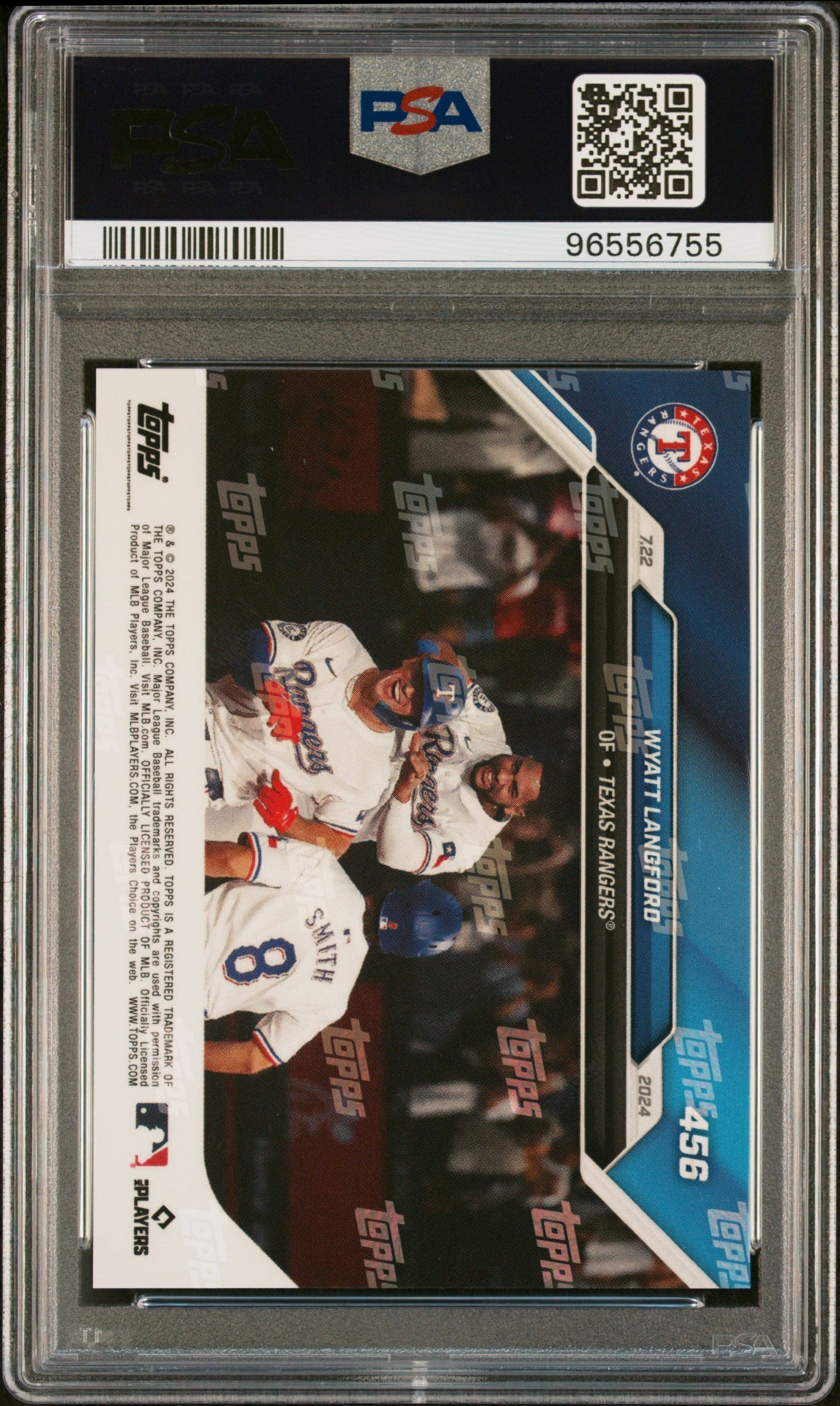 Graded 2024 Topps Now Wyatt Langford #456 Rookie RC Baseball Card PSA 10 Gem Mint