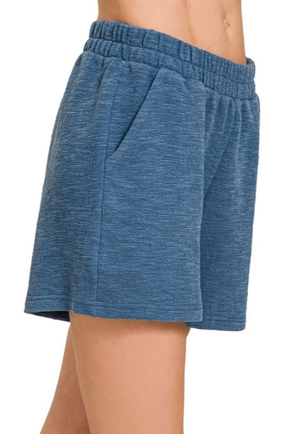 Zenana Cotton Slub Shorts