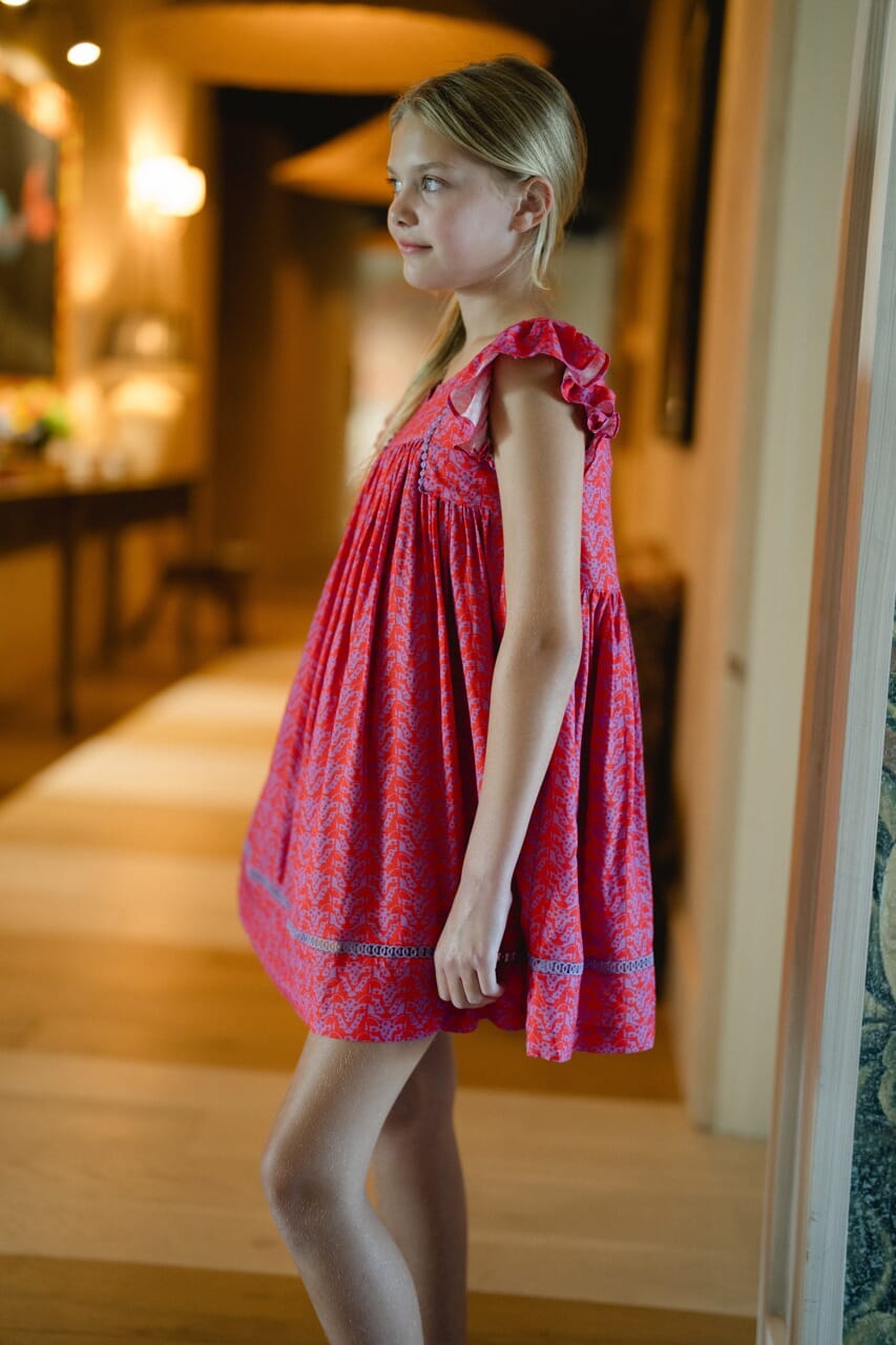 Girls Ellen Dress - Red