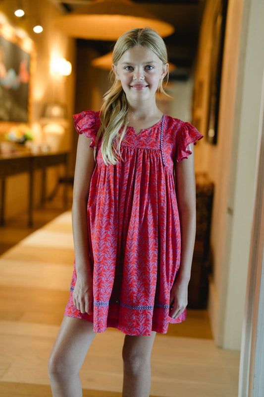 Girls Ellen Dress - Red