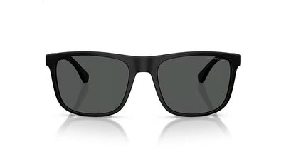Emporio Armani Matte Black Men's Square Sunglasses 56mm