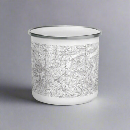 Mount Rainier Topographic Durable Enamel Camp Mug USGS National Park Map