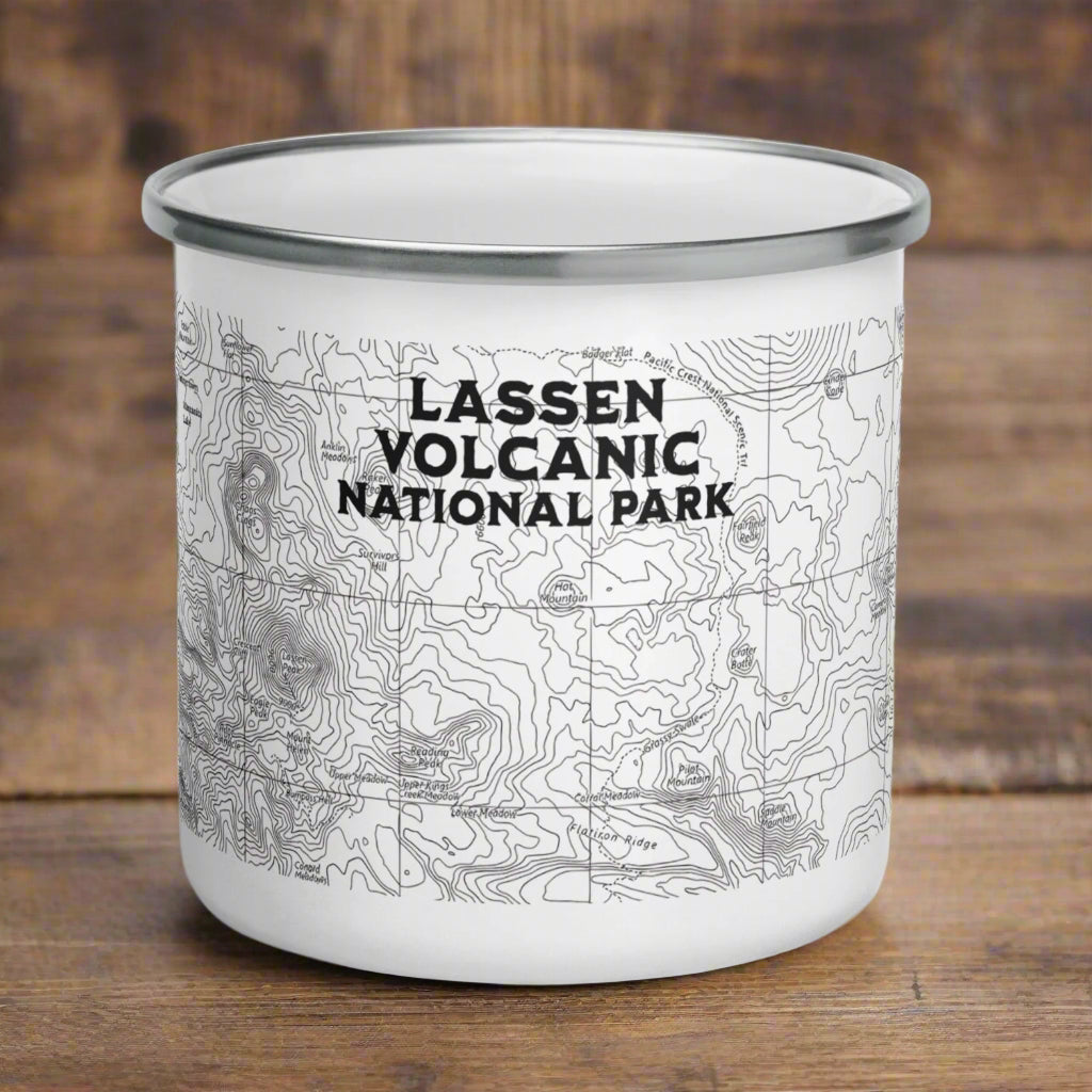 Lassen Volcanic National Park Topographic Camp Mug