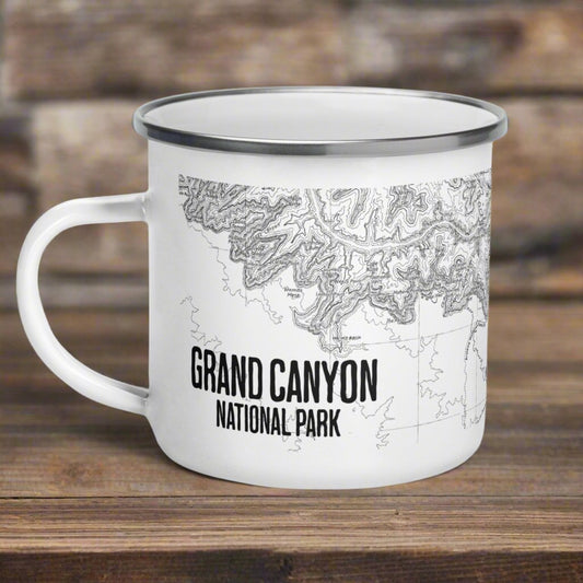 Grand Canyon National Park Topographic Durable Enamel Camp Mug