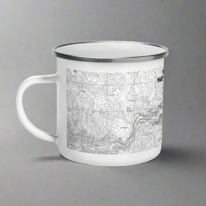 Yosemite National Park Topographic Durable Enamel Camp Mug