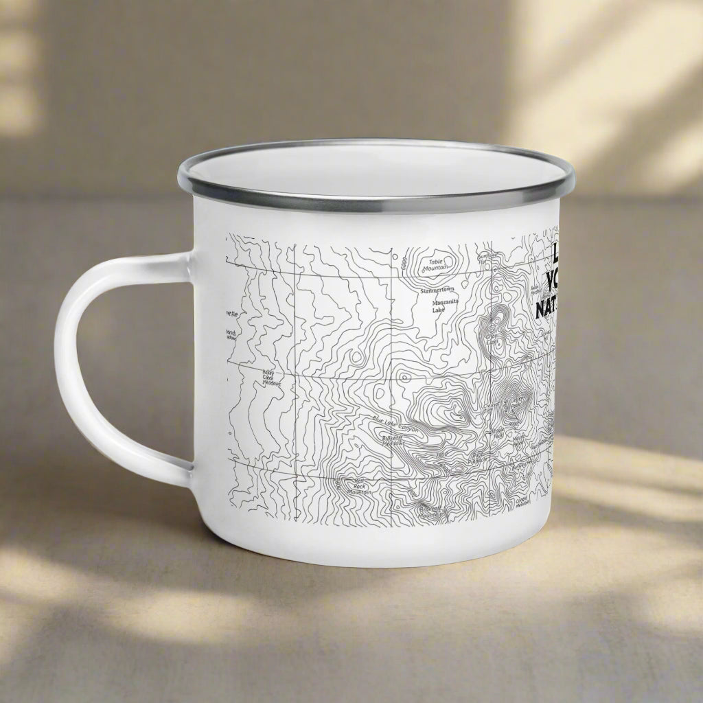 Lassen Volcanic National Park Topographic Camp Mug
