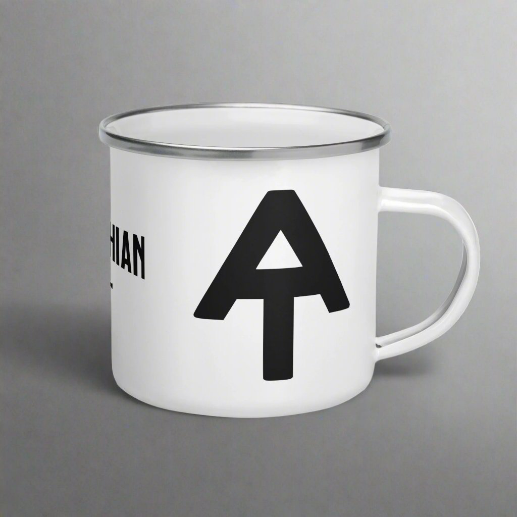 Appalachian Trail Durable Enamel Camp Mug Wood Distance Sign