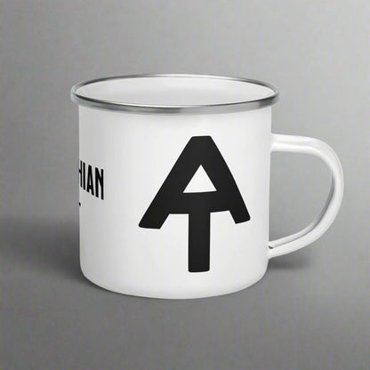 Appalachian Trail Durable Enamel Camp Mug Wood Distance Sign