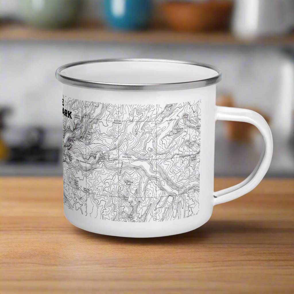Yosemite National Park Topographic Durable Enamel Camp Mug