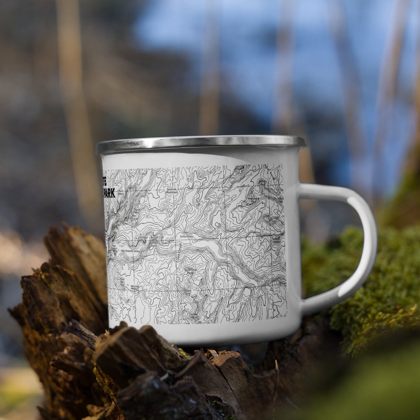 Yosemite National Park Topographic Durable Enamel Camp Mug