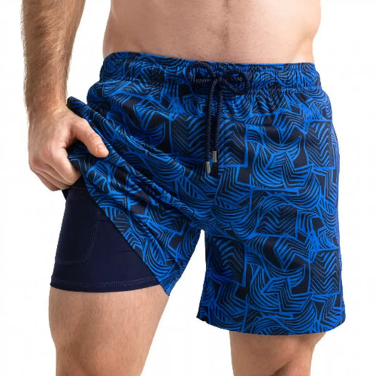 Enigma Hybrid Short, Compression Lined Swim and Resort Trunk