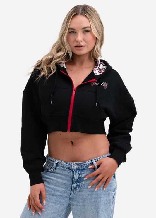 Bound By Love | Womens Crop Zip Hoodie