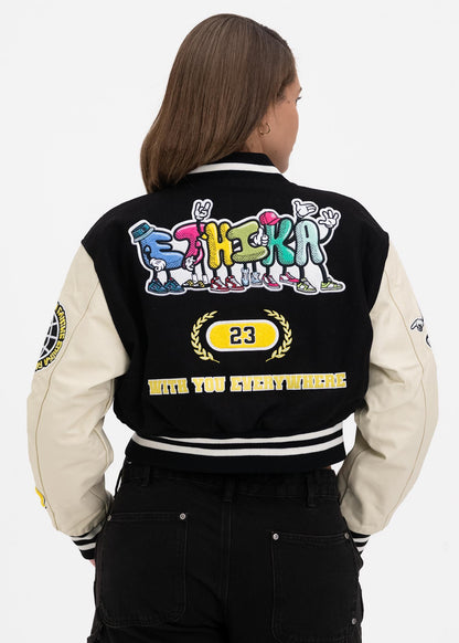 Upper Case | Womens Crop Varsity Jacket