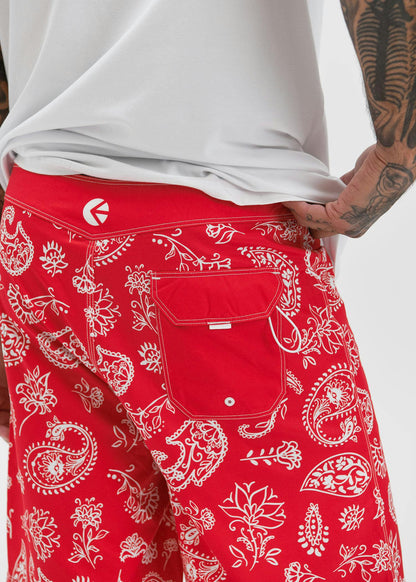 Americana Paisley - Red | Mens Boardshort