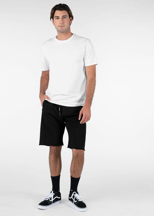 Black | Mens Raw Edge Short