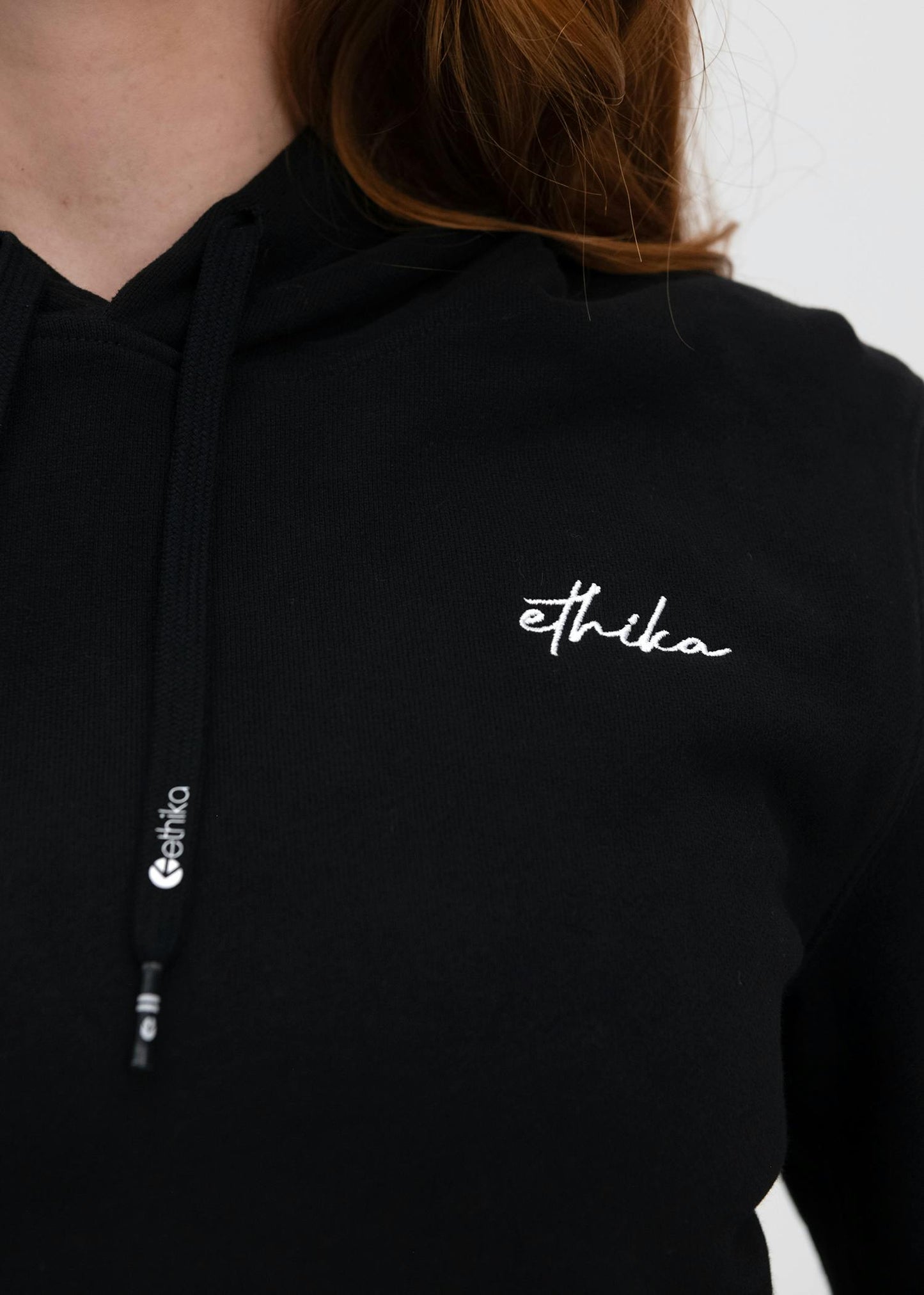 Black - Hood Lined - Black | Womens Crop Hoodie