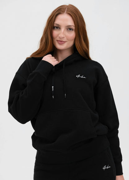 Black - Hood Lined - Black | Womens Hoodie