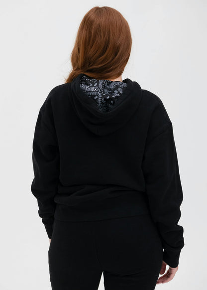 Black - Hood Lined - Black | Womens Hoodie