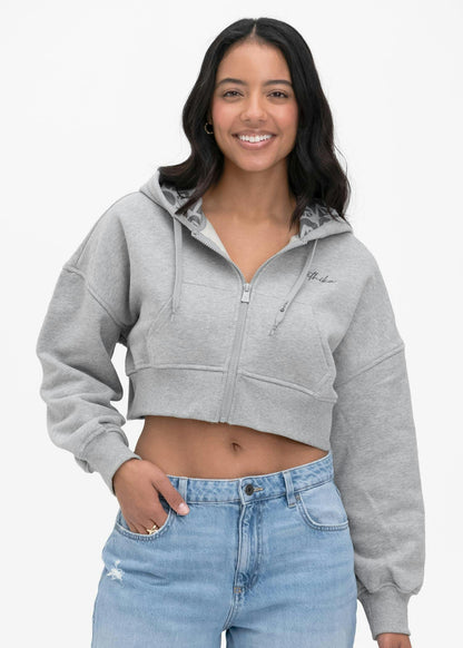 Heather | Womens Crop Zip Hoodie