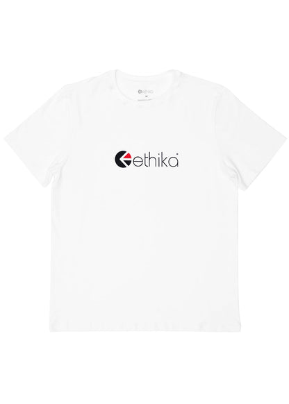 Ethika Logo - White | Mens Graphic Tee