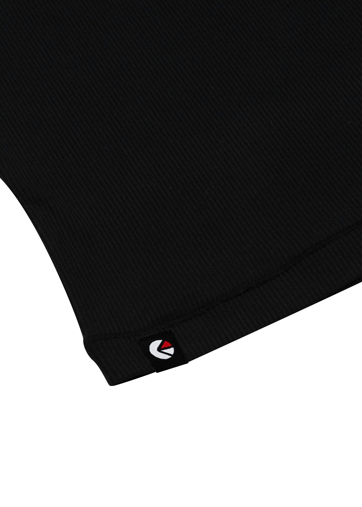 Black - Solid Black | Womens Ribbed Crop Tank - Triathlete Store