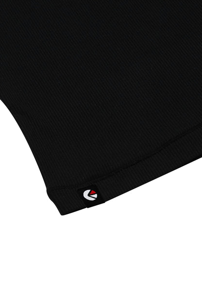 Black - Solid Black | Womens Ribbed Crop Tank - Triathlete Store