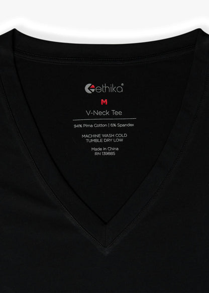 Black | Womens V-neck Tee
