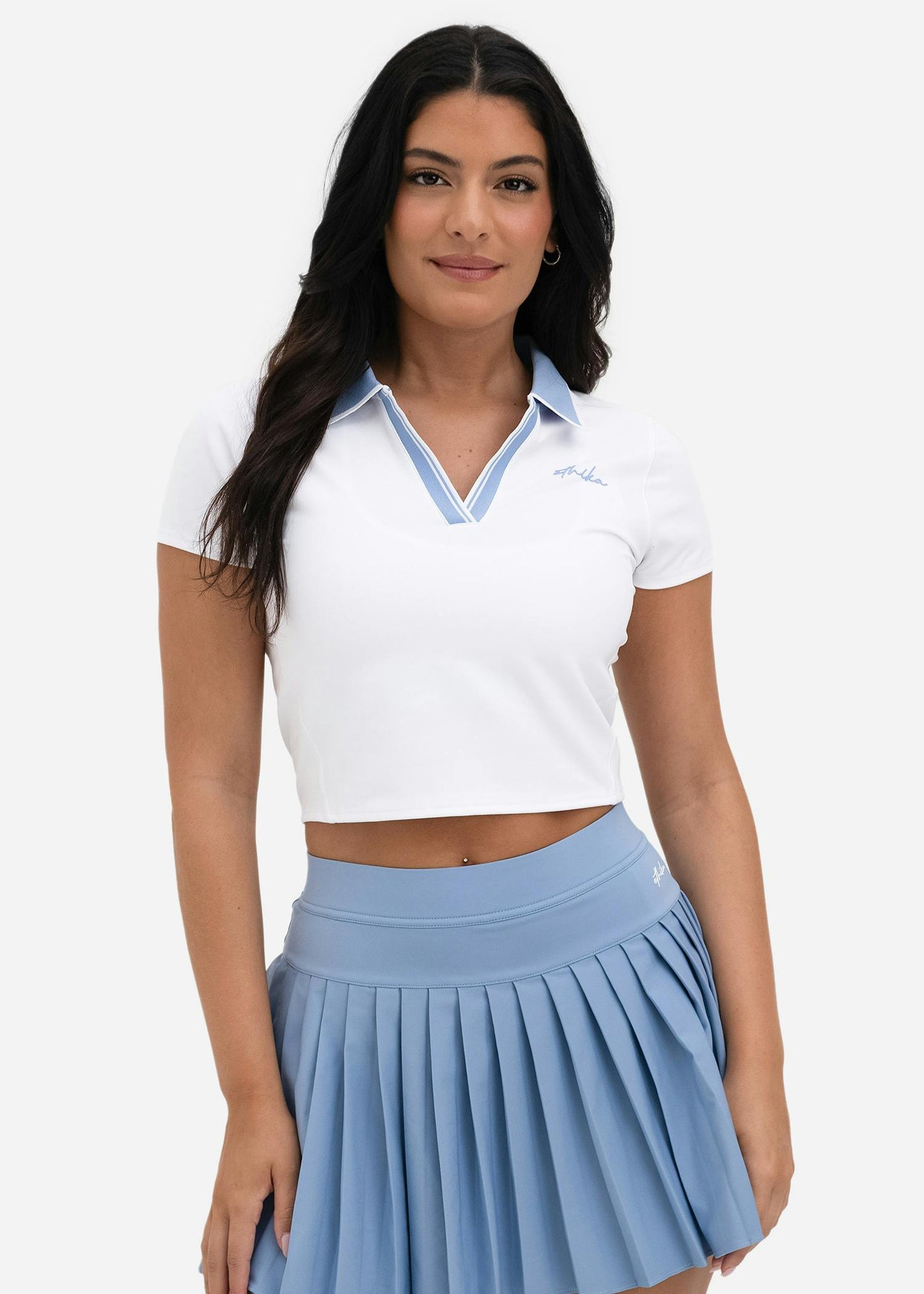 Cross Court Blue | Womens Polo Shirt