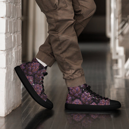 Everythings Purple Weed Men’s high top canvas shoes