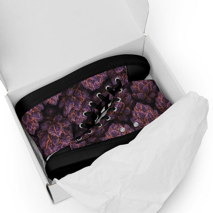 Everythings Purple Weed Men’s high top canvas shoes