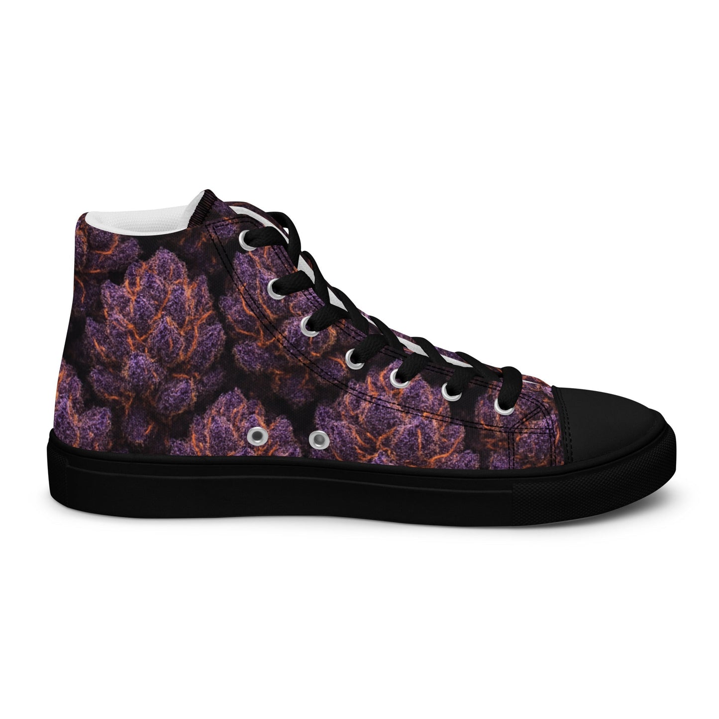 Everythings Purple Weed Men’s high top canvas shoes