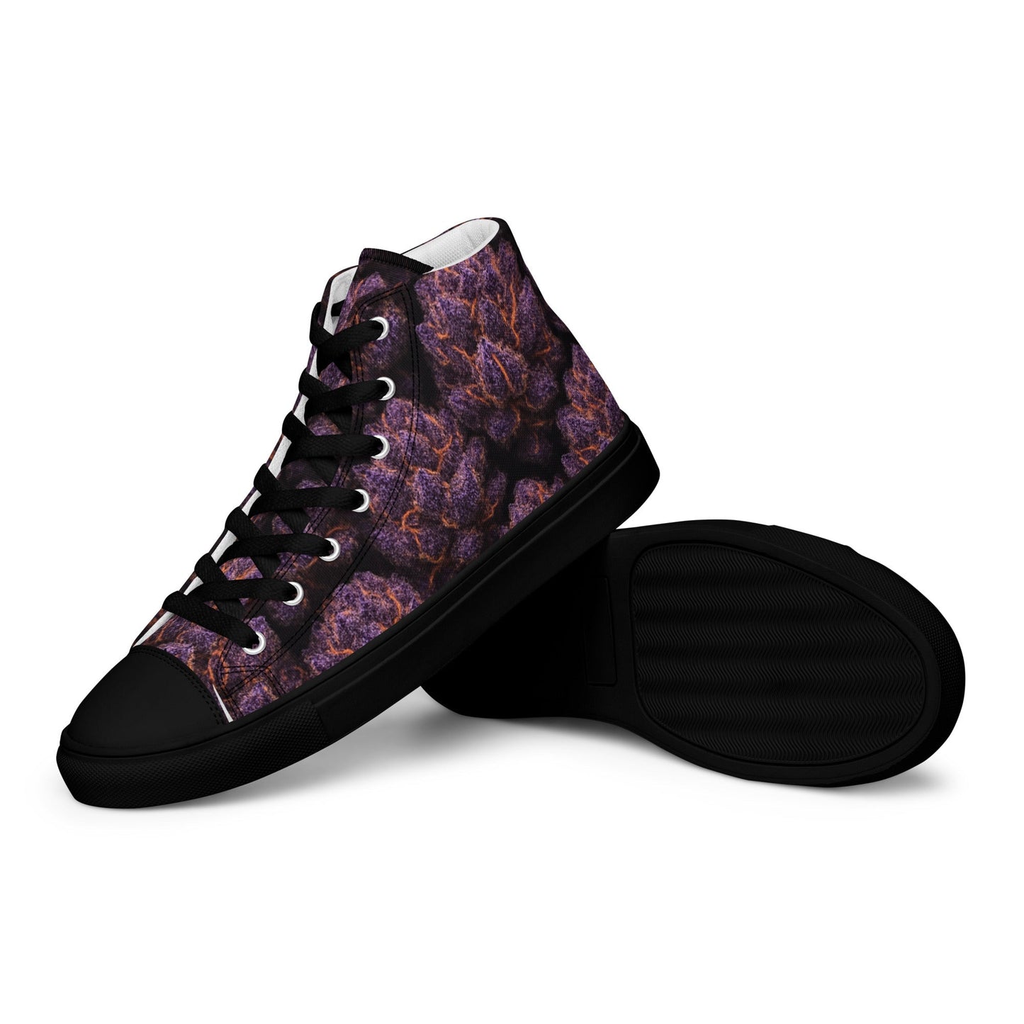 Everythings Purple Weed Men’s high top canvas shoes