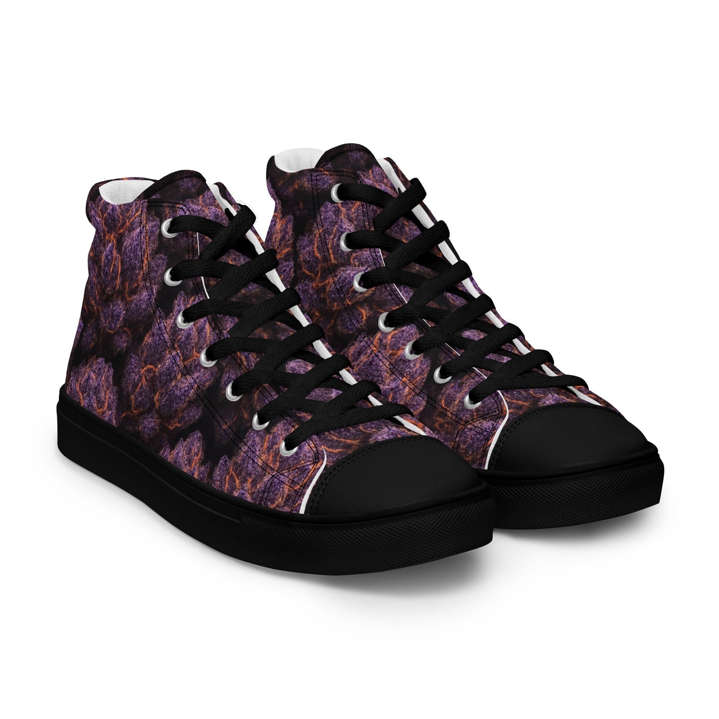 Everythings Purple Weed Men’s high top canvas shoes