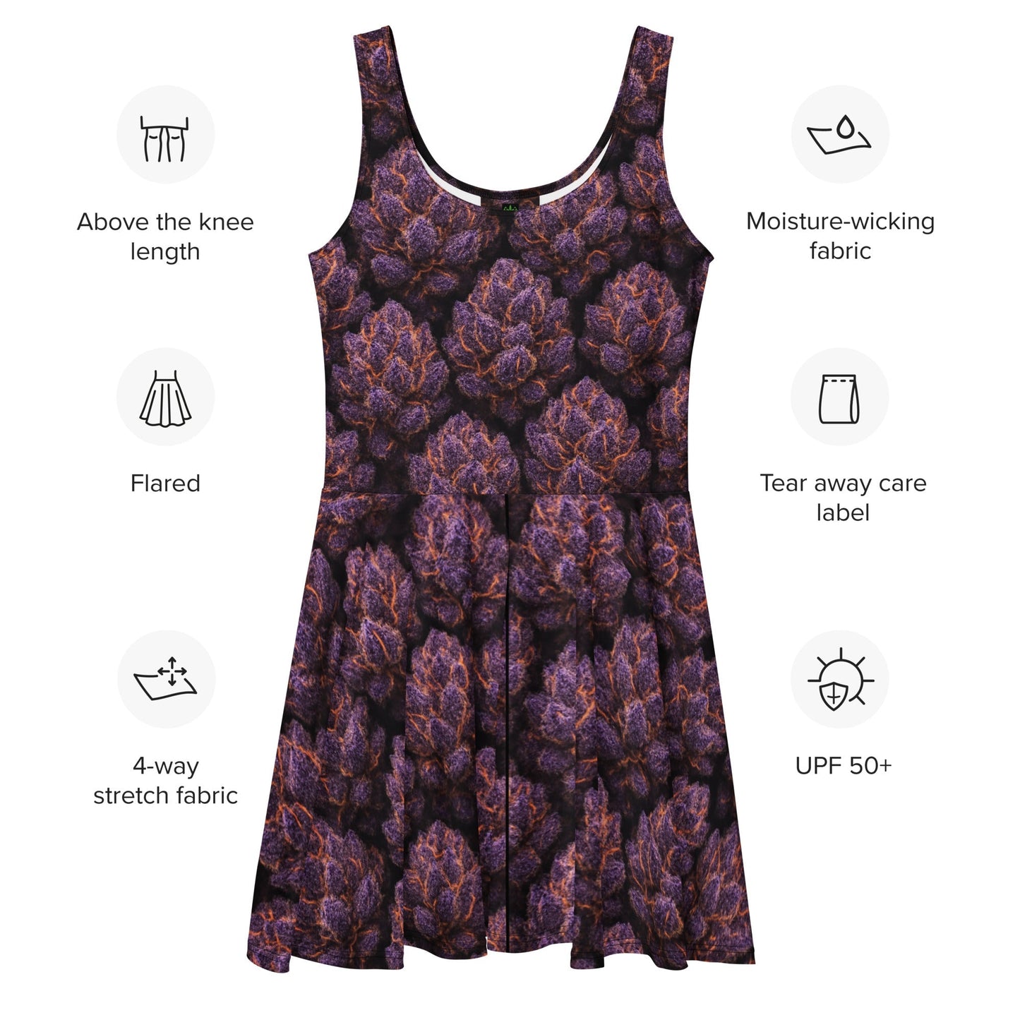 Everythings Purple Weed Skater Dress