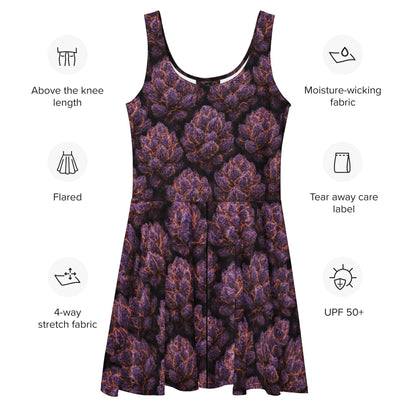 Everythings Purple Weed Skater Dress